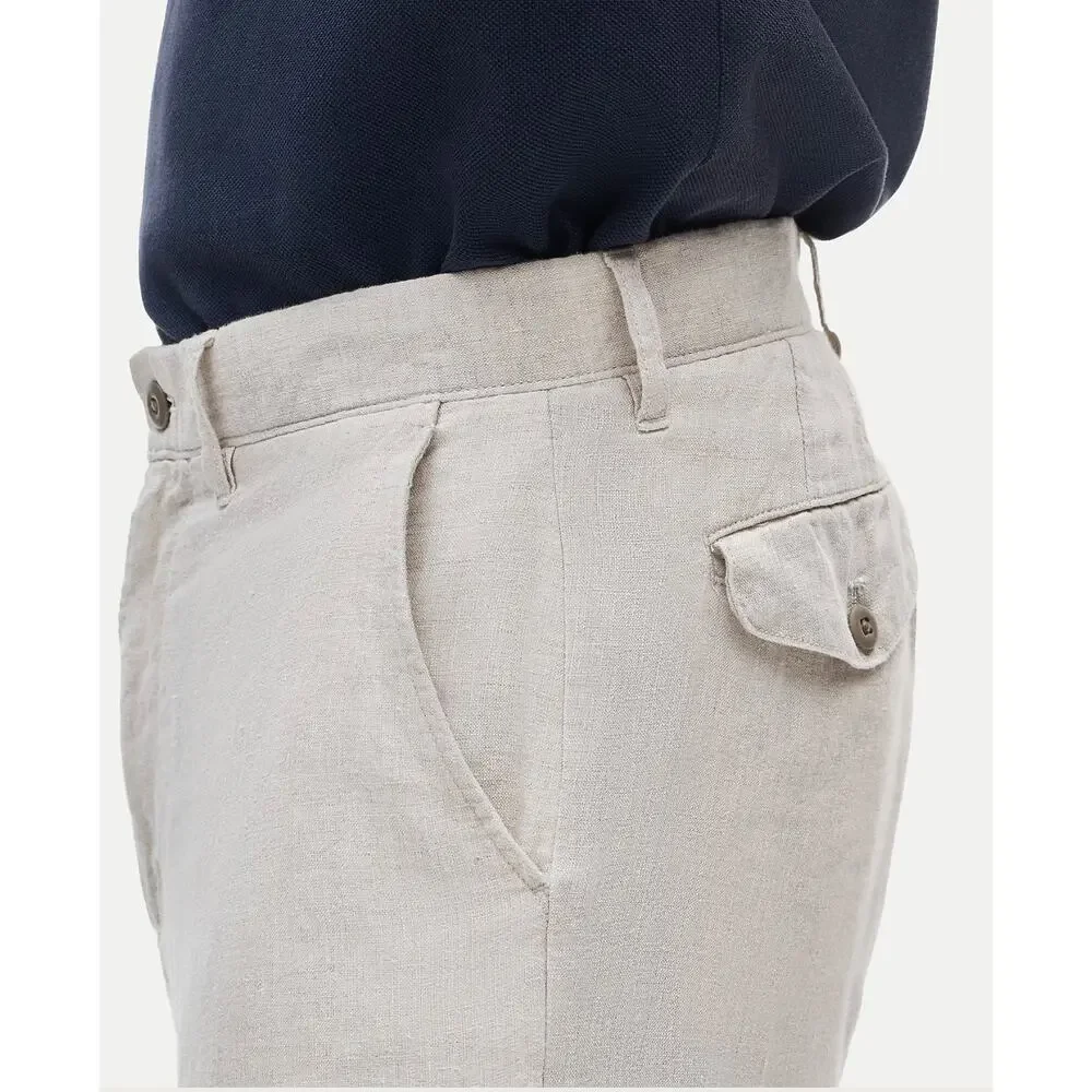 J Crew Mens Classic Fit Linen Trousers 34 x 34 NWOT Amalfi Blue Pants CO454